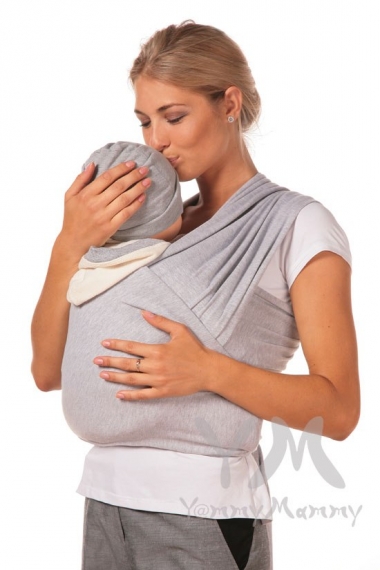 Слинг-шарф YammyMammy (yummy mummy) трикотажный, цвет "серый меланж"