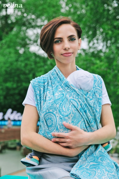 Слинг-шарф Velina, Aquamarine Paisley