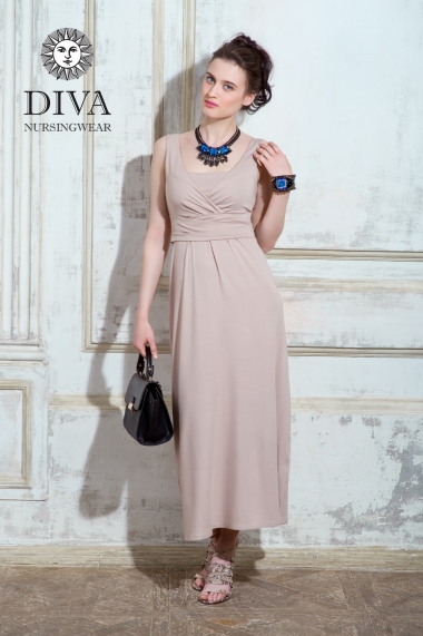 Сарафан для кормящих и беременных Diva Nursingwear Alba Maxi, Grano