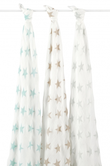 Бамбуковые пеленки для новорожденных Aden&Anais большие, набор 3, Milky Way