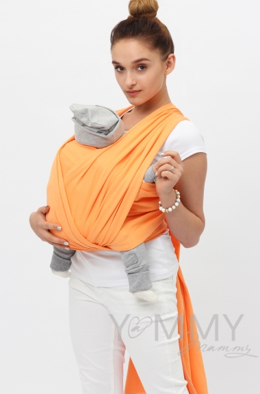 Слинг-шарф трикотажный, цвет "оранжевый"