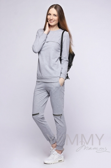 Костюм спортивный, цвет серый меланж
