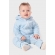 Флисовая поддева (флисовый комбинезон), светло-голубой