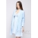 Комплект халат с сорочкой голубой