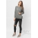 Свитшот для кормящих и беременных с узором "косы", серый меланж