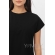 Футболка для кормящих и беременных свободного силуэта с воланом, черный