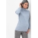 Джемпер для беременных и кормящих с воротником стойкой, цвет голубой меланж