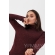 Костюм для кормящих и беременных из плотного вязанного трикотажа, бургунди
