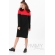 Платье для кормящих и беременных двухцветное, цвет черный/красный
