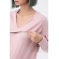 Платье для кормящих и беременных с воланчиками на рукавах, пудрово-розовое