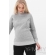 Джемпер для кормящих и беременных флисовый с высоким горлом, серый меланж