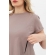 Футболка для кормящих и беременных с запахом на спине, беж