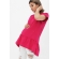 Футболка для беременных и кормящих свободного силуэта с воланом, малиновый