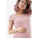 Футболка для кормящих и беременных, пудрово-розовая