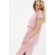 Платье-футболка для кормящих и беременных, цвет пудрово-розовый