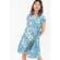 Платье для кормящих и беременных с цветочным принтом, серо-голубое