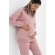 Костюм для кормящих и беременных из футера, розовый