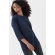 Лонгслив для кормящих и беременных с вертикальными молниями, цвет темно-синий меланж