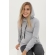 Толстовка для беременных и кормящих с капюшоном из футера, серый меланж