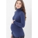 Водолазка для беременных и кормящих, индиго