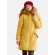 Слингокуртка зимняя - парка для беременных 3 в 1 с мехом, горчичная