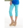Брюки для беременных и родивших Mothers en Vogue Pencil Capri, бирюзовый