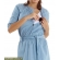 Платье-туника для кормящих Mothers en Vogue "Weekend Shirtdress", голубой (Chambray)