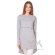 Платье-туника для беременных и кормящих с длинным рукавом, серый меланж