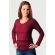 Футболка для кормящих с длинным рукавом, "Бордовая"