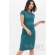 Платье для беременных и кормящих из модала с коротким рукавом, изумрудное